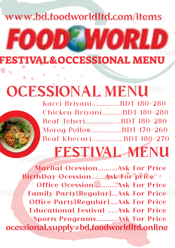 Festival menu Festival menu